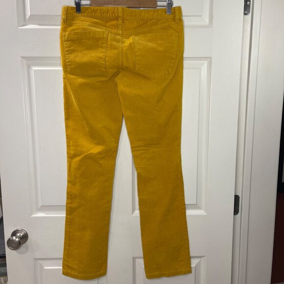 J. Crew Outlet Matchstick Pants Women's Size 29R Cotton Yellow Gold Corduroy - Picture 3 of 11